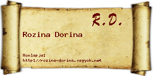 Rozina Dorina névjegykártya