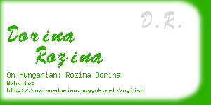 dorina rozina business card